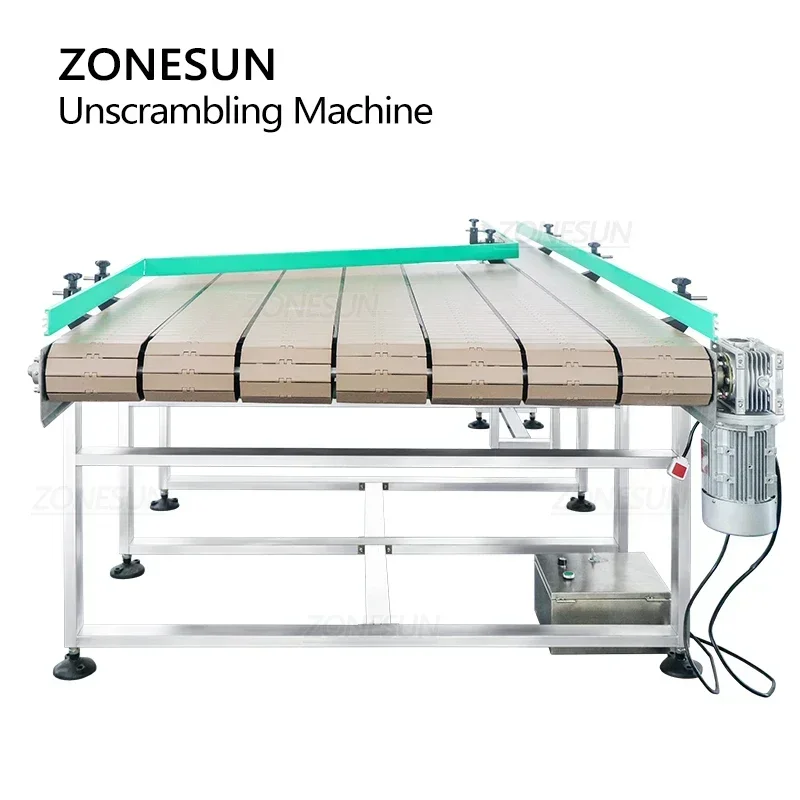 Автоматическая конвейерная линия ZONESUN ZS-CB190 для размещения бутылок с настраиваемой цепной конвейерной лентой для упаковки вина и воды (art.: 3920daa469683) - 3920daa469683