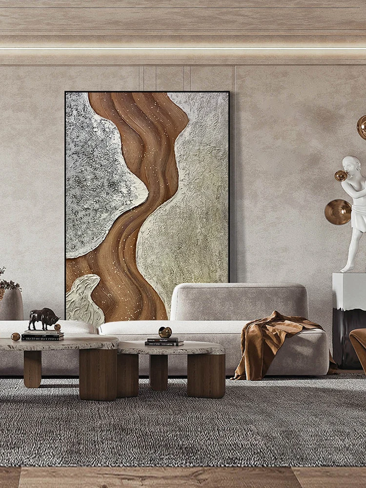 

Картина маслом ручной работы, декоративная современная простая абстрактная Роскошная без рамки, абстрактная текстура, для гостиной, коридо...