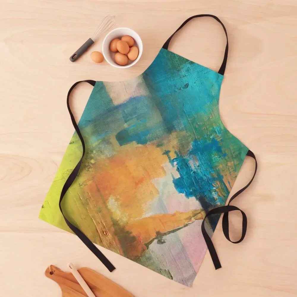 Фартук Ремикс22 с абстрактной цифровой живописью и рождественским фартуком