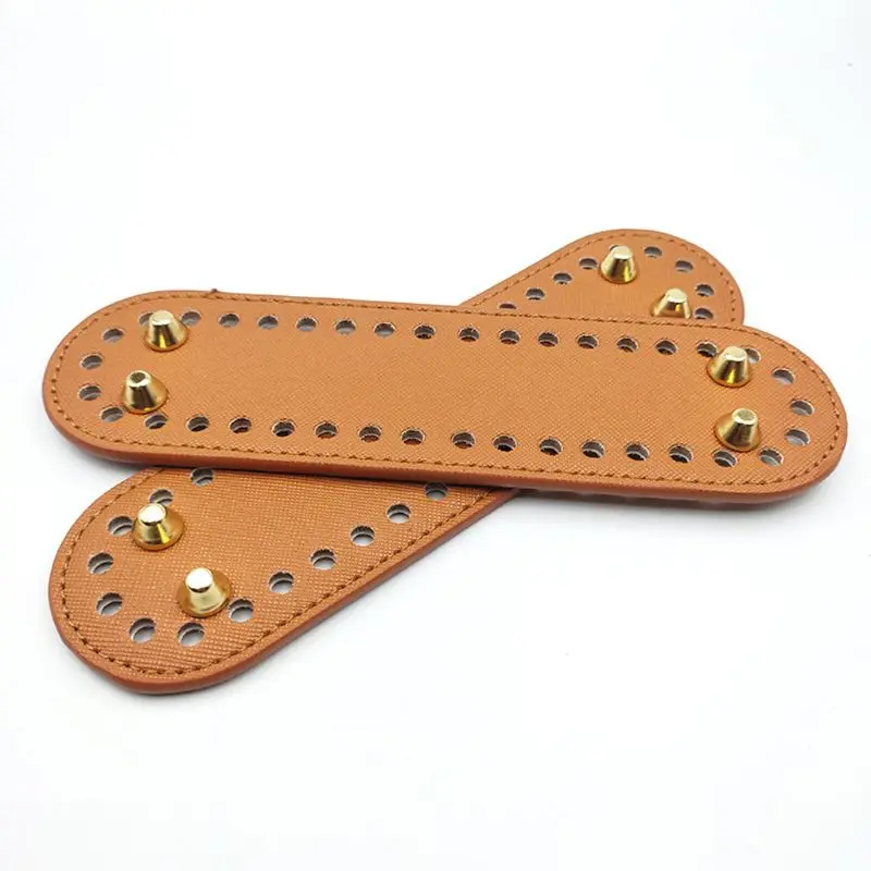 Leather Bottom Base with Pre-drilled Holes for Knitting Purse Handbag DIY Shoulder Bag | Parts &amp Accessories