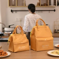 portable lunch bag new thermal insulated lunch box tote cooler handbag bento pouch dinner food storage bags can print logo