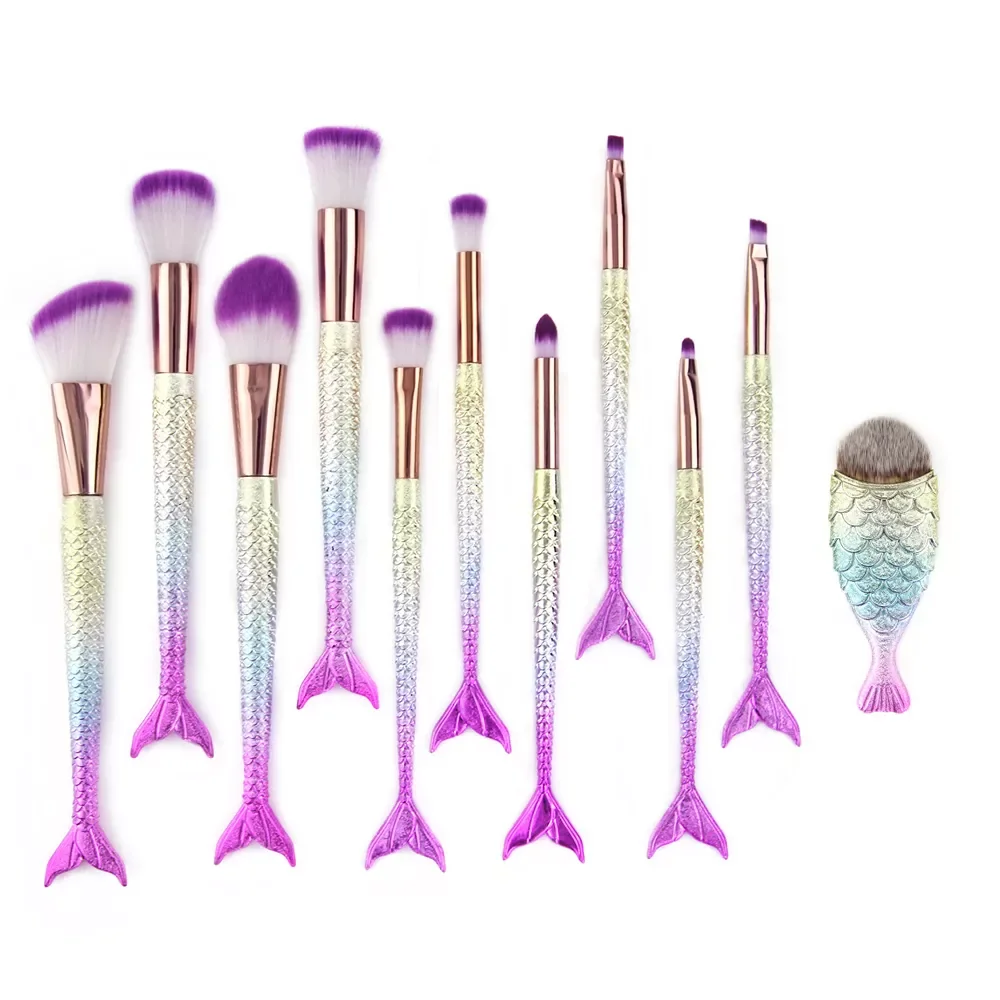 

NEW2023 10/11pcs Fashion Style Makeup Brushes set with Cosmetic Eye Face Powder Eye Shadows Foundation Brushes Powder Blending T