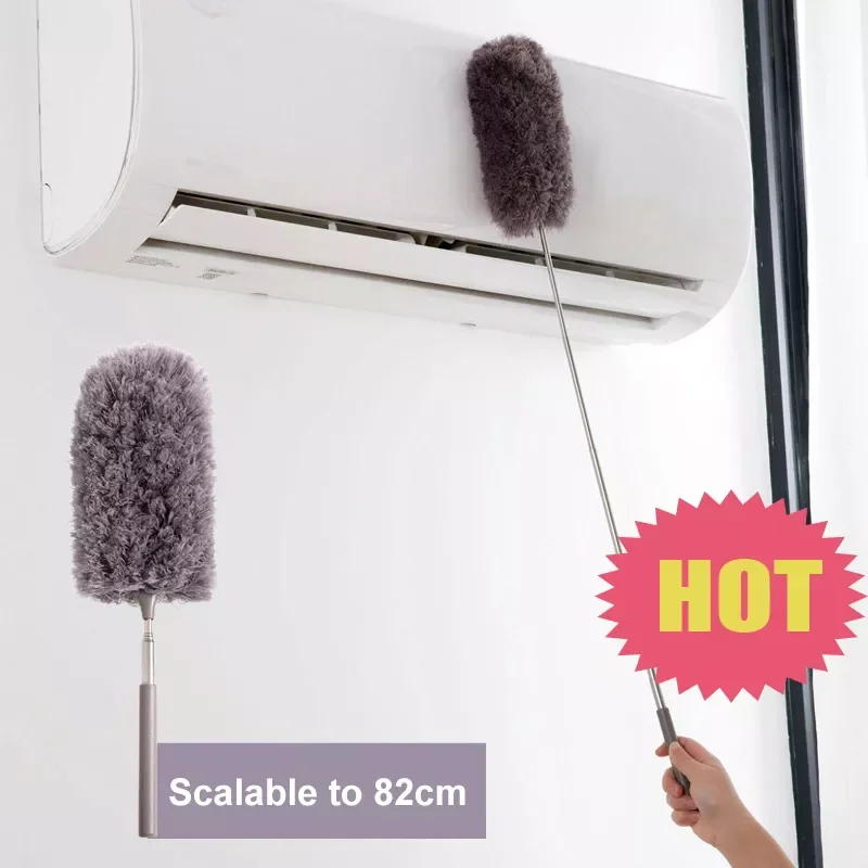 

2022New Microfiber Duster Brush Adjustable Angle Dust Cleaner Anti Dusting Brush Kitchen Car Furniture Air-condition Cleaning To