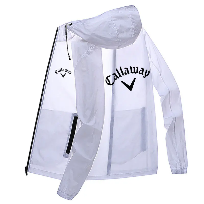 

Summer golf Sun Protection Skin Thin Jackets Mens Breathable Ultra-Light Windbreaker Men's Streetwear Fishing Hooded Jacke