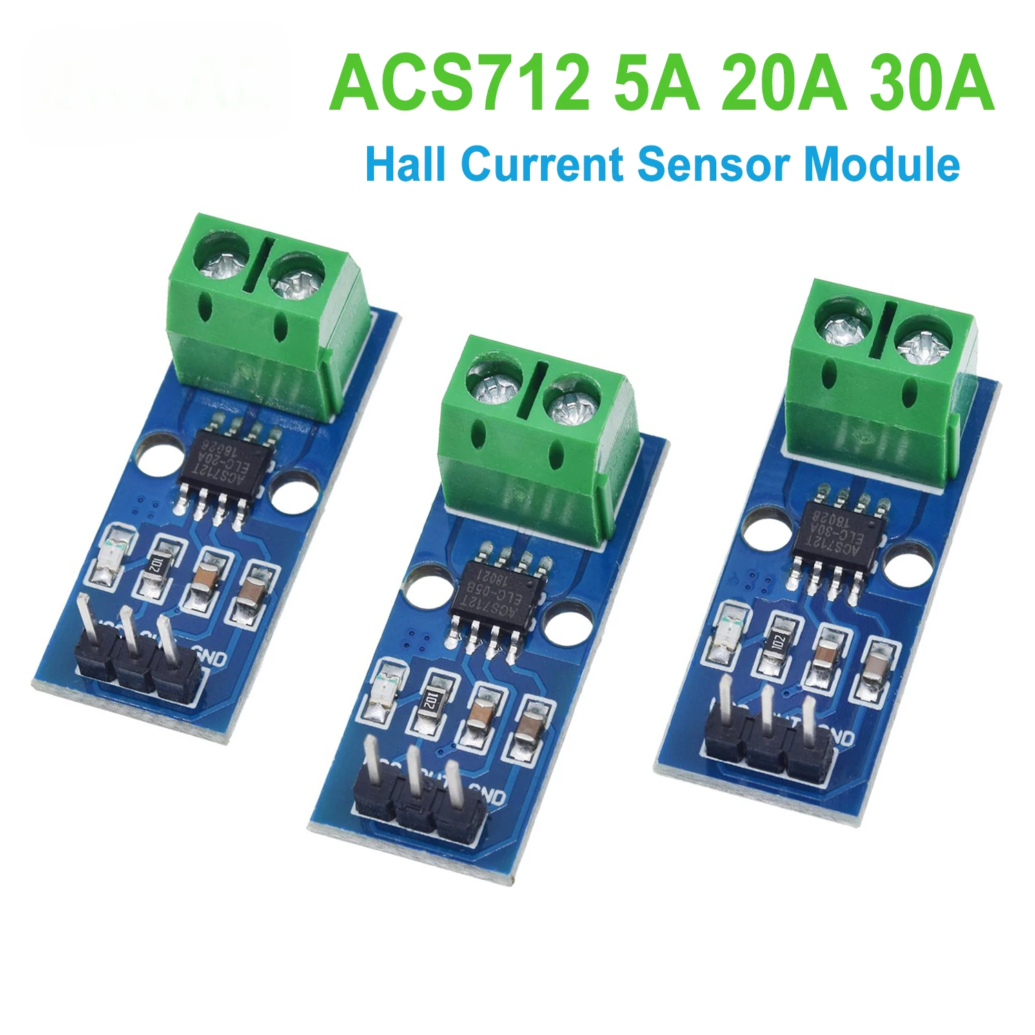 

5A 20A 30A Hall Current Sensor Module ACS712 module for Arduino ACS712TELC- 5A/20A/30A