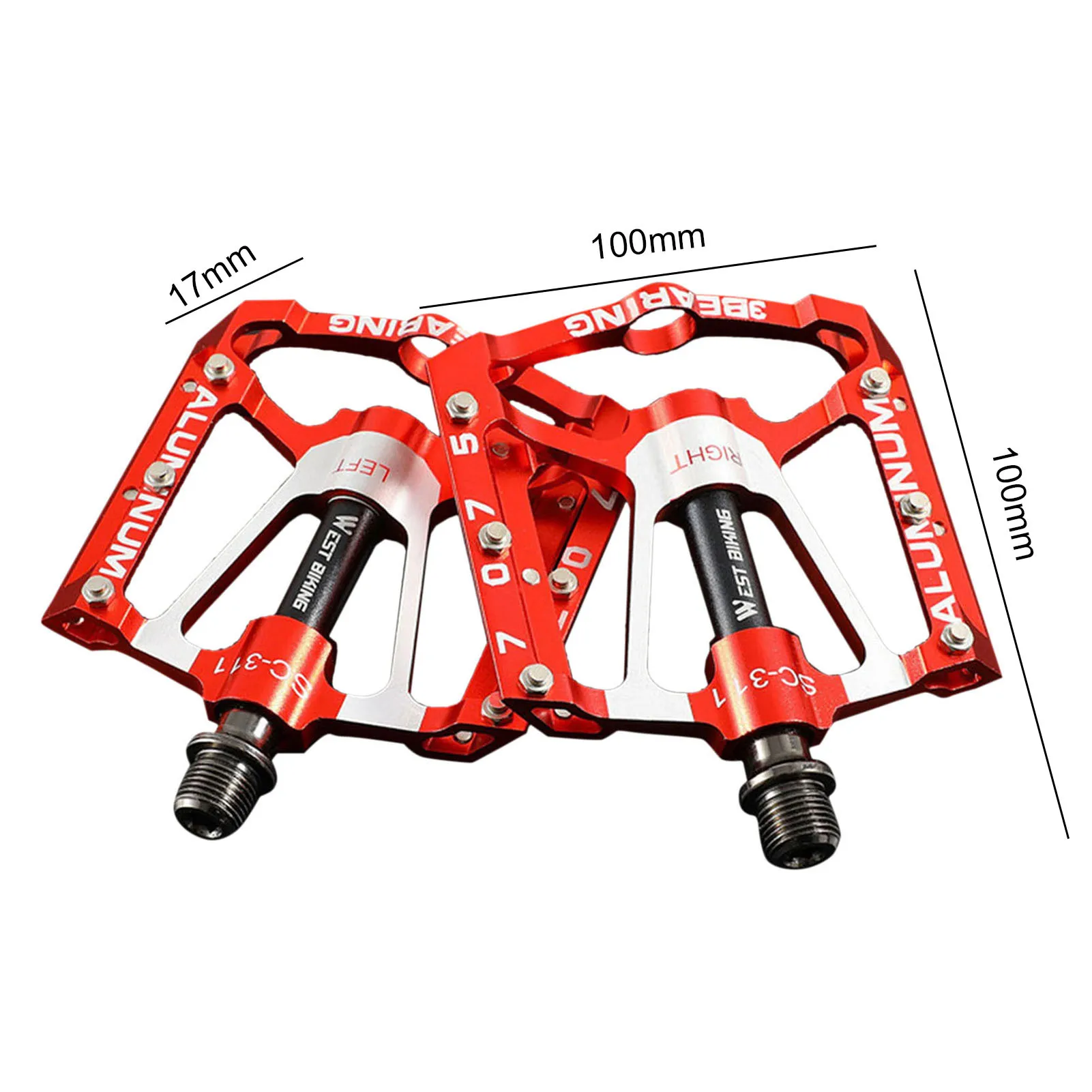 

Bike Pedals Aluminum Alloy 3 Bearing Pedals for Mountain Bike