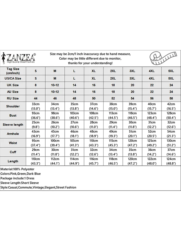 ZANZEA 2024 летний корейский халат миди женское пышное платье с короткими рукавами