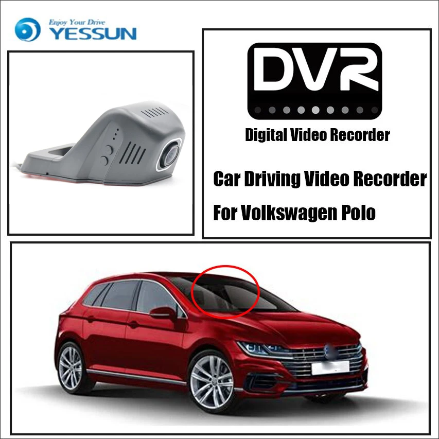 

YESSUN HD 1080P Not Reverse Parking Camera Car DVR Digital Video Recorder For Volkswagen Polo - Front Camera Dash
