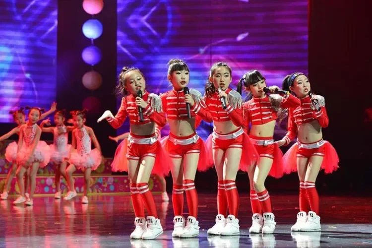 Костюм с блестками современное платье одежда для черлидинга девочек детская