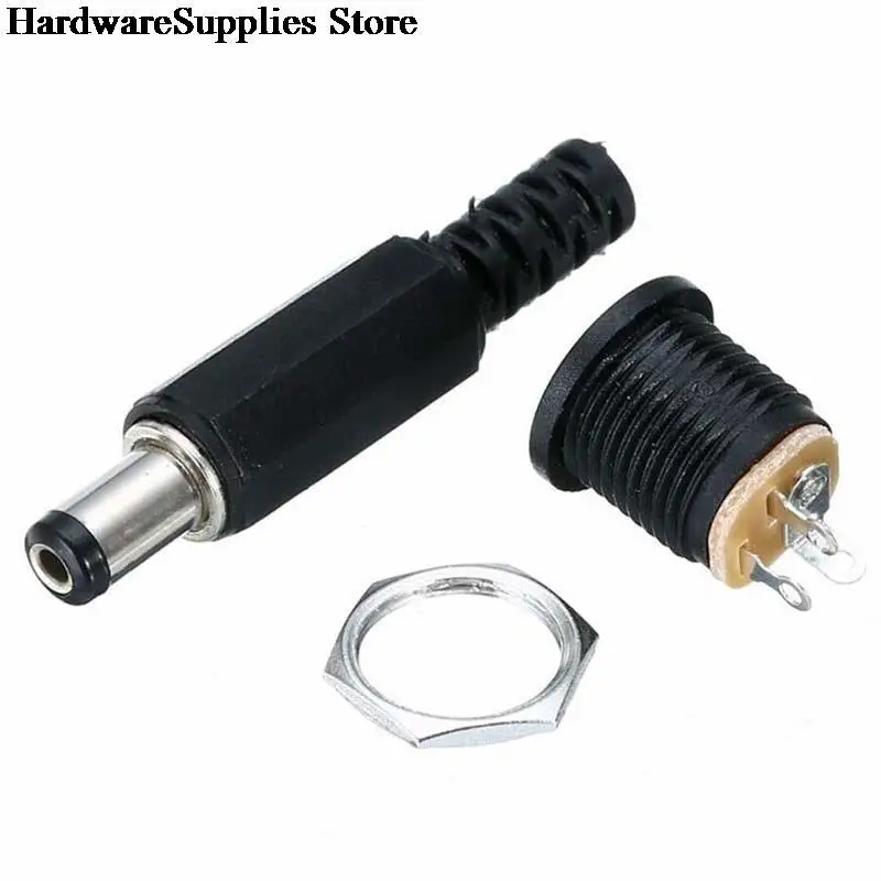 

20 шт. 12 В 3 А пластиковые штекерные вилки + гнездо панель крепление Jack Dc разъем питания Электрическая поставка Лидер продаж