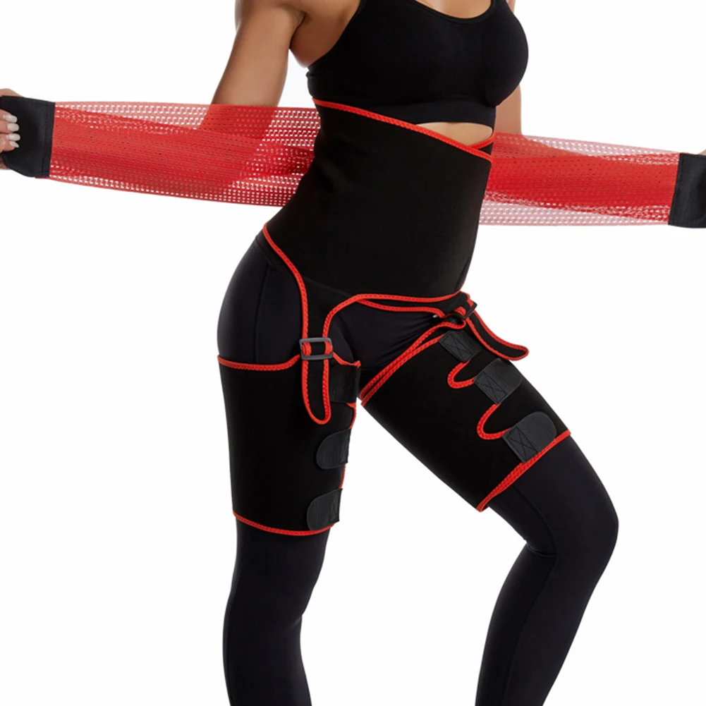 

3 In 1 Women Yoga Slimming Weight Loss Support Belt Trainer Butt Lifter Adjustable Waist Thigh Trimmer Home Gym Body Shaper