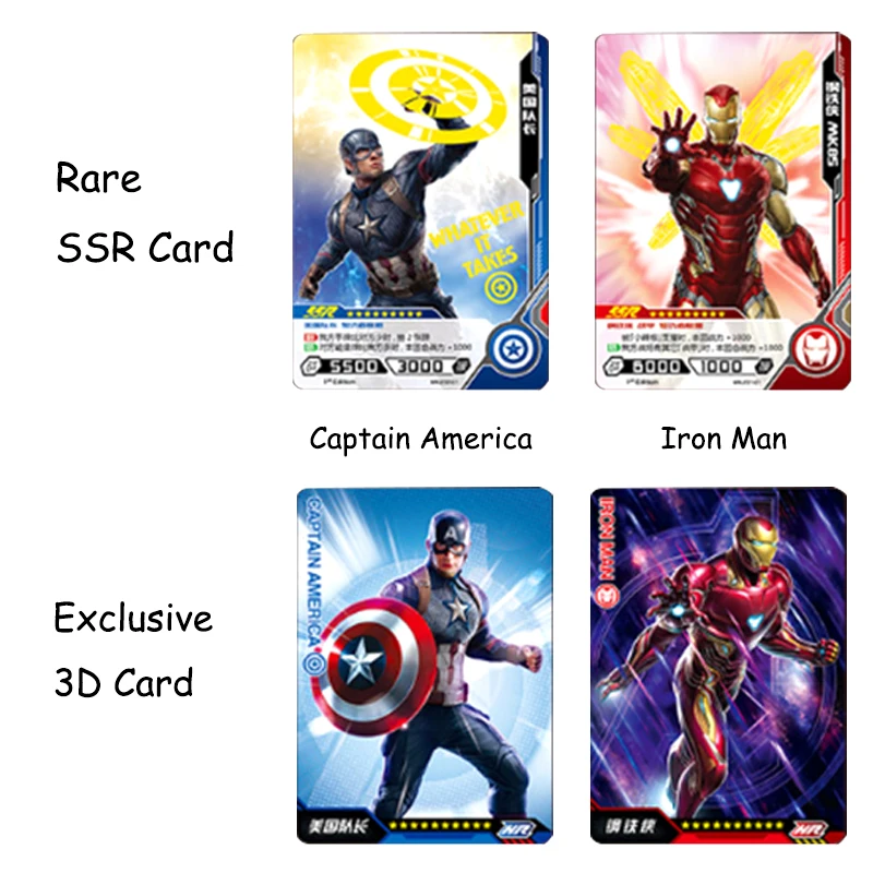 

Original KAYOU 31Pcs/Set Marvel Cards Movie Anime Heros Duel Board Game Collection 3D Captain America LR Quantum Hulk Cards Toys