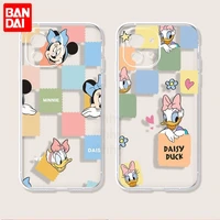 bandai lovely daisy minnie mickey phone case for samsung s20 fe lite s21 s30 ultra s8 s9 s10 e plus transparent cover clear
