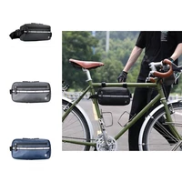 3l pannier bag useful polyester portable zipper design handlebar bag for riding bicycle pannier storage handbag