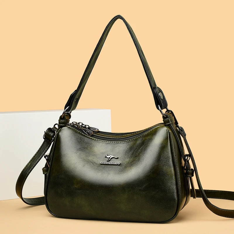 Женские сумки на плечо двухслойная сумка через большой вместимости винтажные