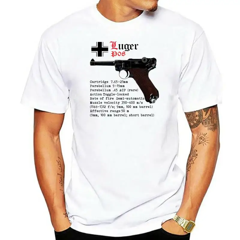

2022 Hot sale Summer Style LUGER P08 GERMANY WWII WORLD WAR II - NEW COTTON GRAPHIC TSHIRT Tee Shirt