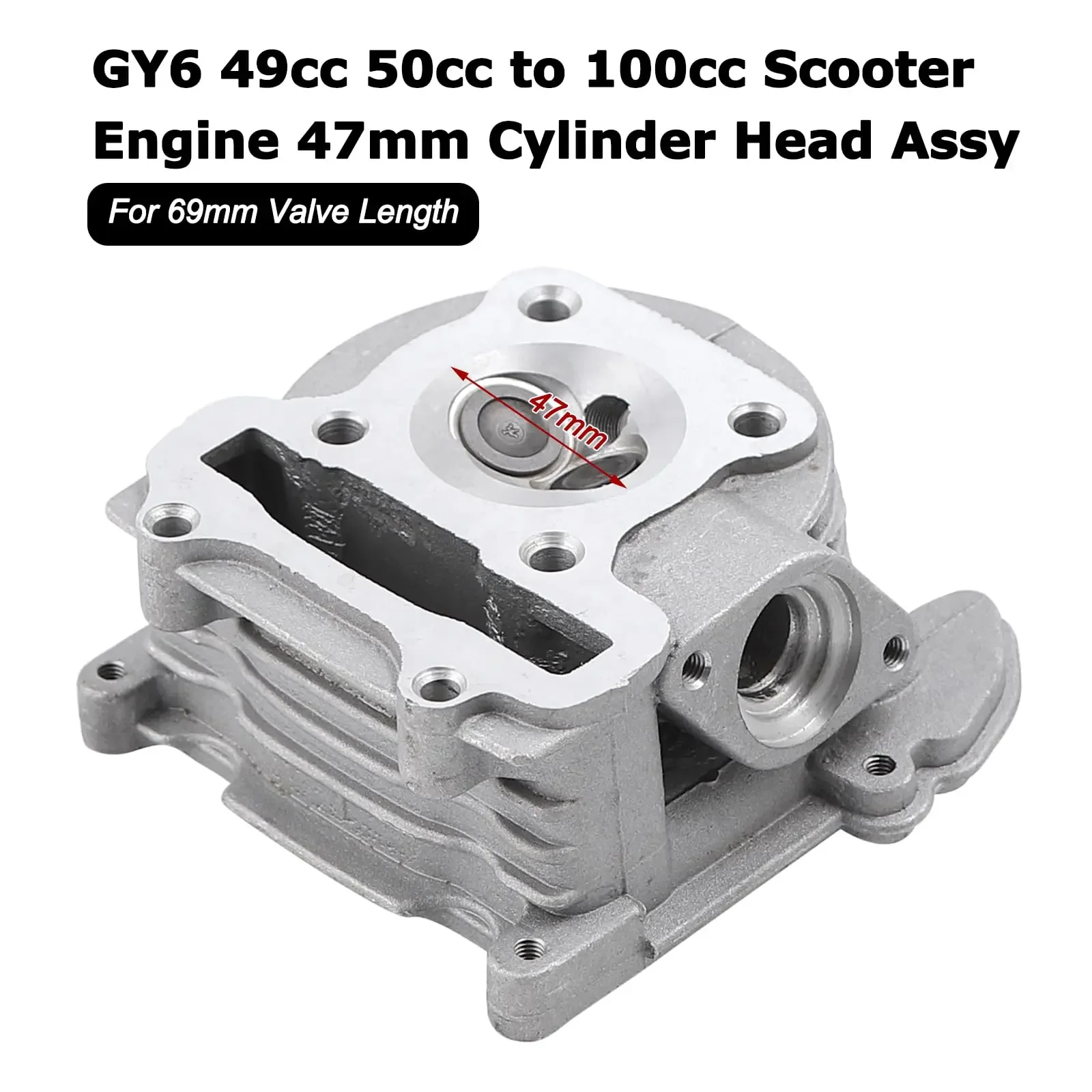 Фото Головка цилиндра для китайских двигателей GY6 50CC-100CC 139QMA 139QMB №1