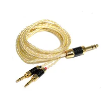 HI-end HIFI Audio Cable Headphones Cable 3.5mm/6.35mm To 2 X 3.5mm Audio Upgrade Cable Elear Headphones Wire Line