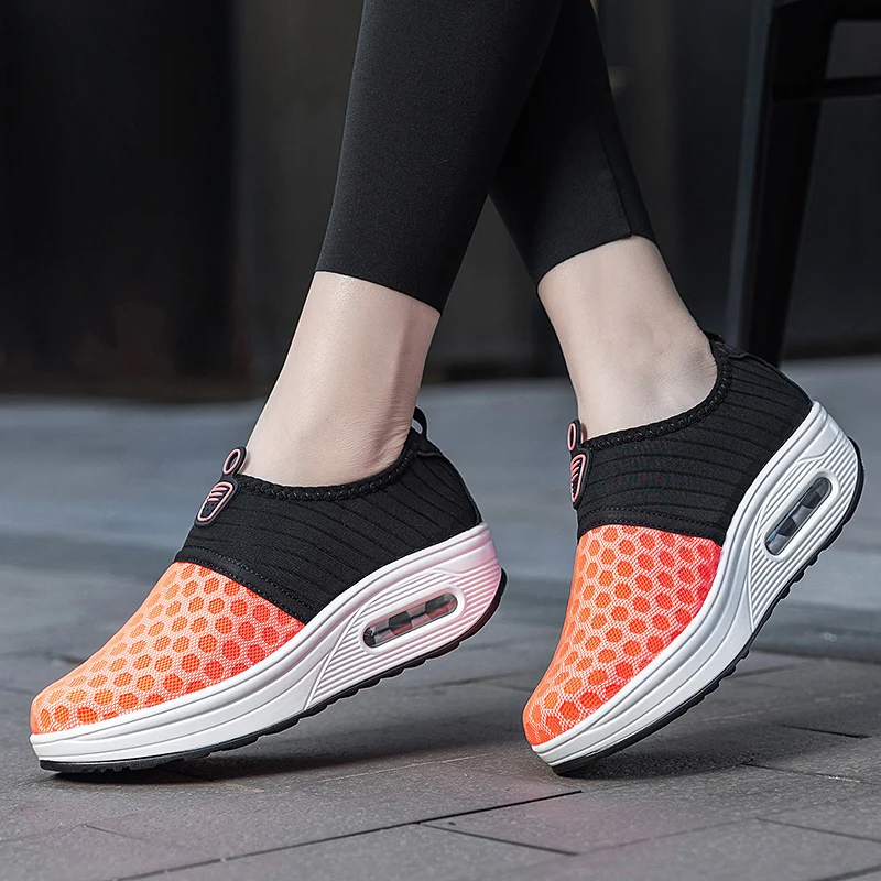 Женские Теннисные Туфли На Платформе Вулканизированная Обувь Модный Сетчатый