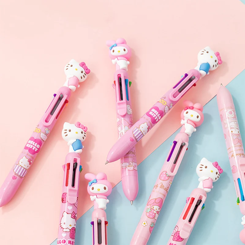

36pcs Cartoon Sanrio Hello Kitty My Melody 6 Colours 10 Colours Press Pens Student Writing Stationery Office Stationery