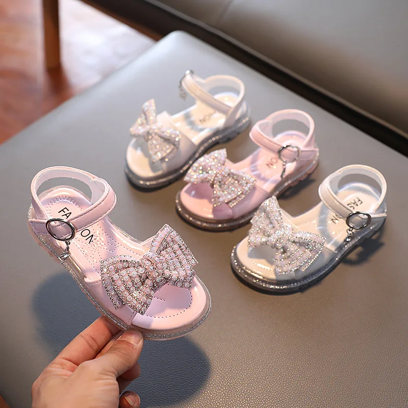 2022 летние новые сандалии для девочек модная детская пляжная обувь Симпатичные