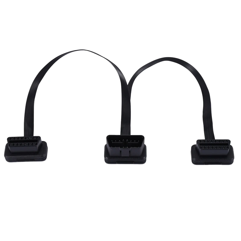 Удлинитель OBDII с двумя разъемами Y-разветвитель OBD OBD2 16-контактный штекер-гнездо