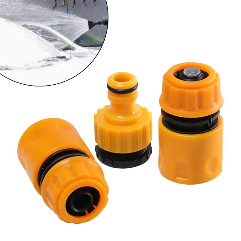 

3Pcs Watering Hose ABS Plastic Quick Connector 4-point Water Pipe Hose Joint Adapter Extender Set Garden Irrigation Hose Connect