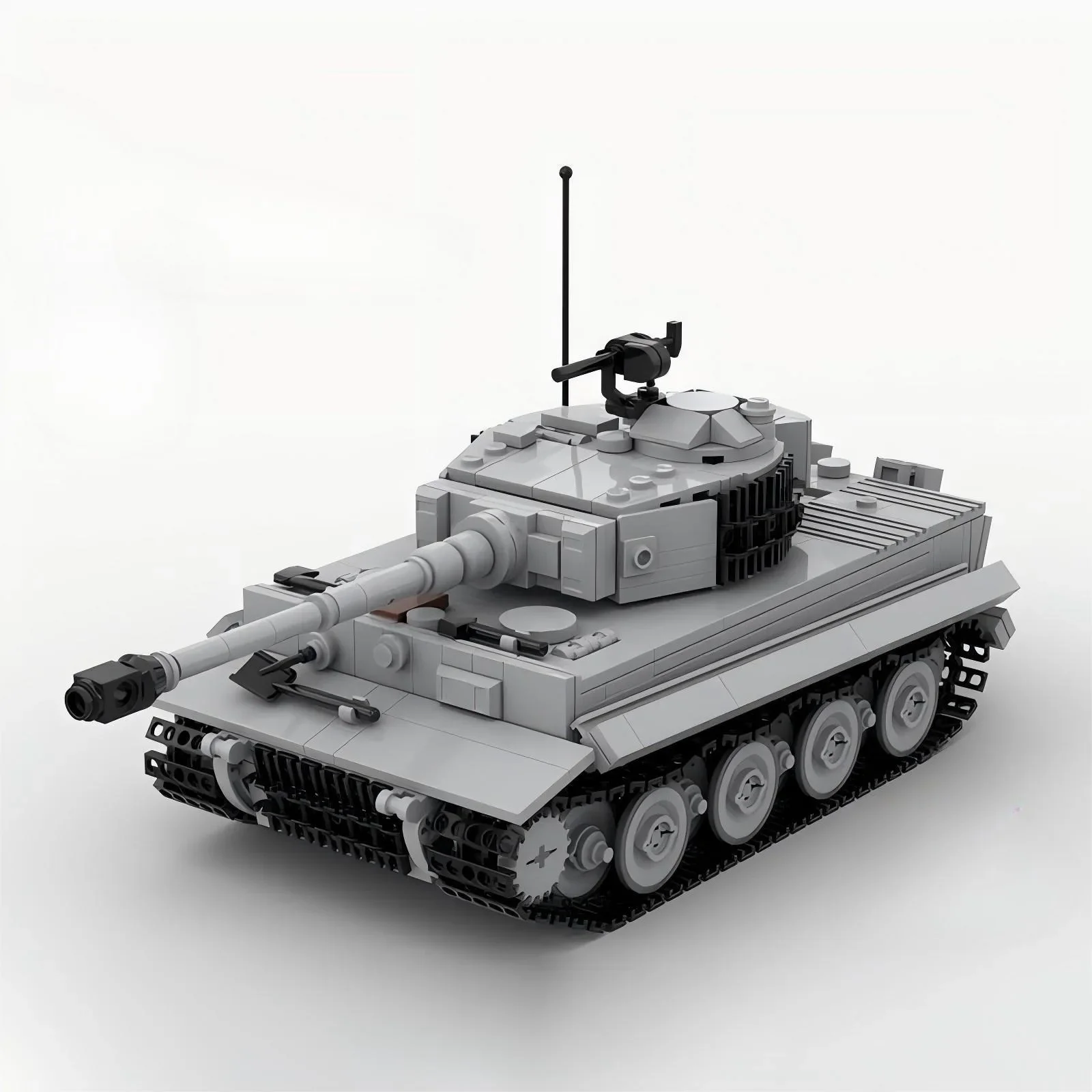 Фото Конструктор MOC Military Series: Немецкий танк Tiger E, артиллерийская бронированная машина, модель для сборки, детские игрушки, подарок на день рождения №3
