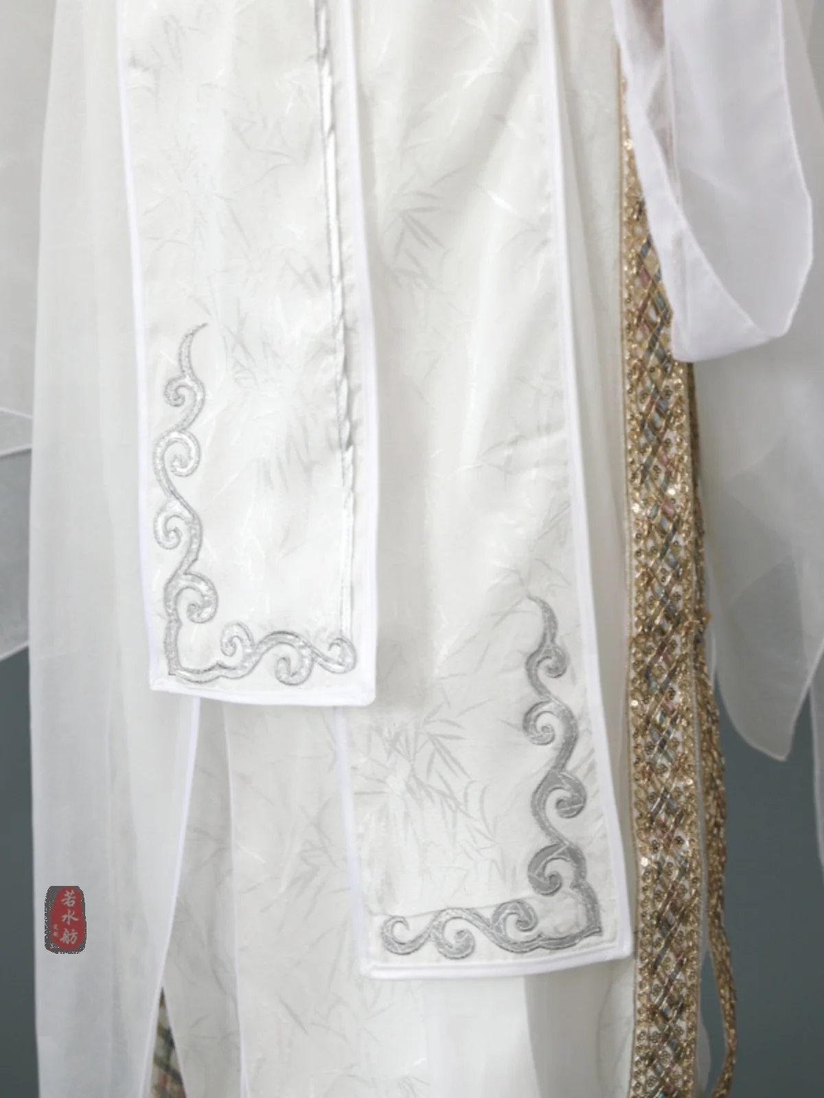 Древний карнавальный костюм унисекс Hanfu летнее длинное платье белое на Хэллоуин