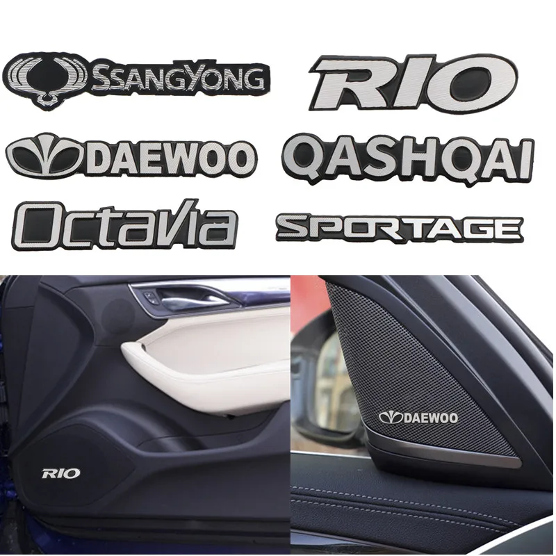 4pcs Car styling speaker aluminum 3D sticker sound stickers For VW Volkswagen Golf Polo Passat Tiguan Jetta Touran - купить по