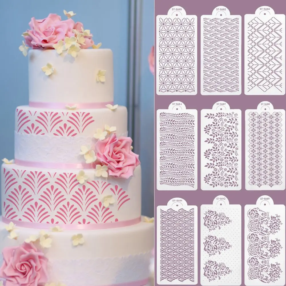 

Lace Border Baking Cookie Decorating Tools Bakeware Fondant Printing Sugar Sieve Mold Cake Stencil Baking Templates