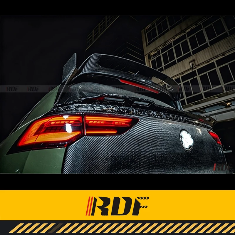 Фото Подходит для Volkswagen VW MK Golf 8 GTI: задний спойлер Yiso V3 из карбона, модификация крыла на крыше, задний сплиттер №5