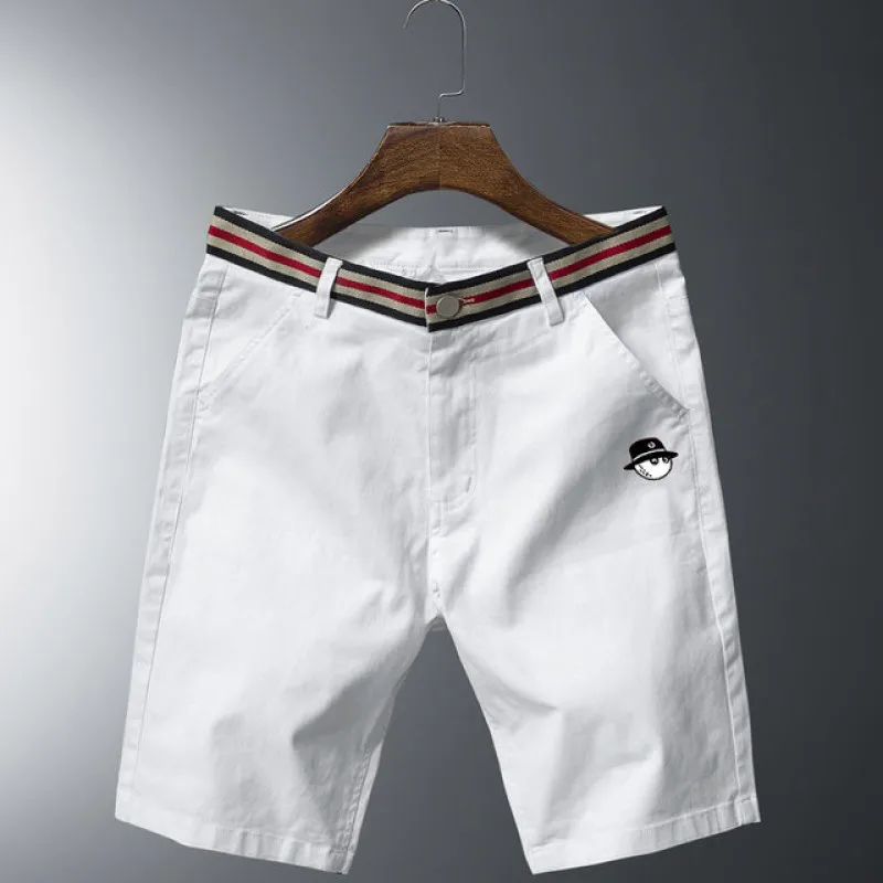 Golf Wear for Men Golf Pants Summer New Men's Golf Casual Pants Cotton Slim Fit Elastic Waist Striped Golf Shorts Men Golf Wear