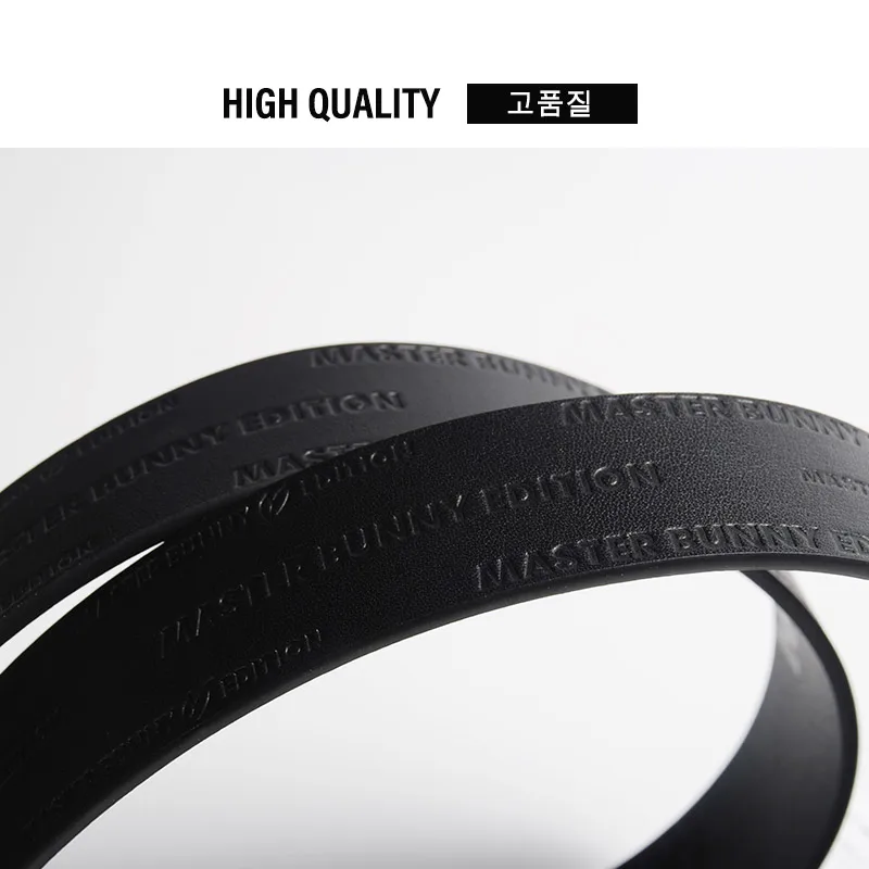 Men's and Women's Same Style Belt Rotary Buckle Leather Belt Double-sided Available and Cut