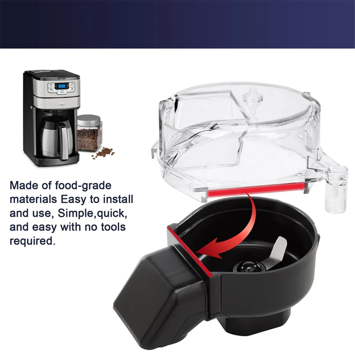 DGB-500GLID для кофеварки Cuisinart прозрачная кофеварка сменная крышка сборки кофемолки -