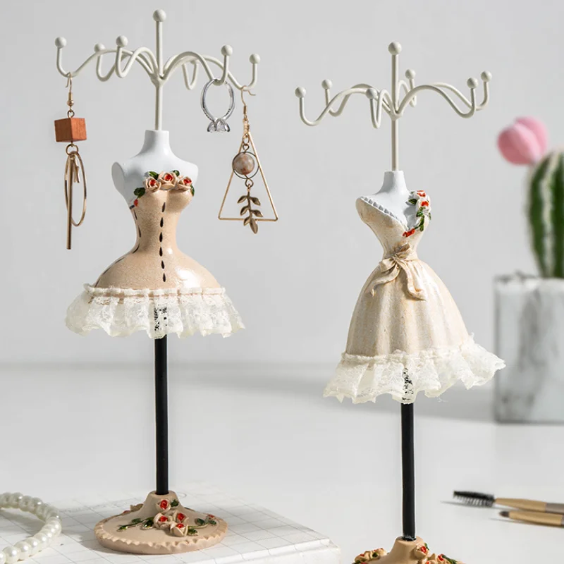 

cute Creative girl bedroom dressing table desktop ornaments decoration earrings necklace jewelry hanger birthday gift