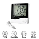 Электронный цифровой измеритель температуры и влажности с ЖК-дисплеем, термометр, гигрометр, Метеостанция для помещений и улицы, часы