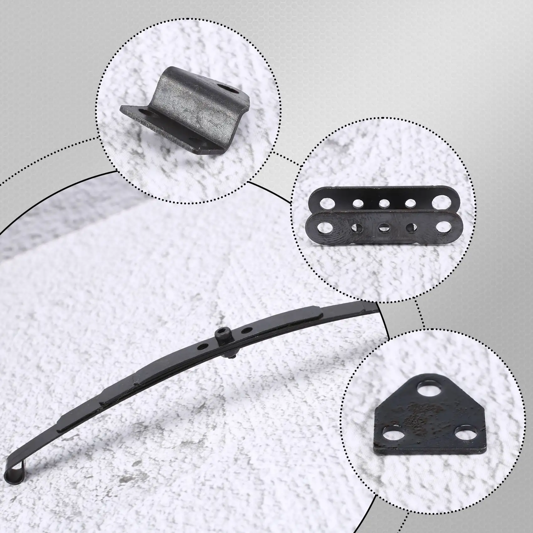 Комплект пружинных подвесных стержней с твердыми листьями для 1:10 RC Rock Crawler D90 TF2