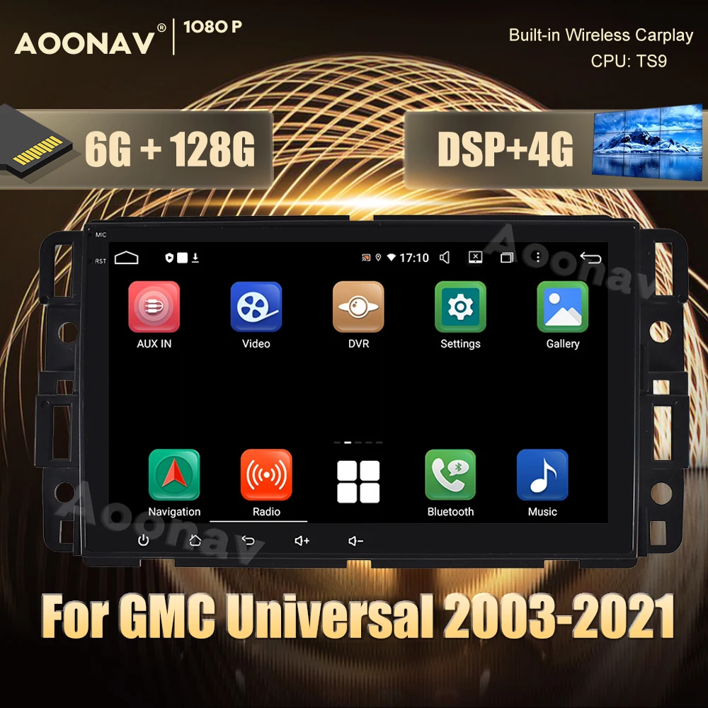 

Автомагнитола для GMC универсальная, 2 din, Android 10,0, 2003-2021