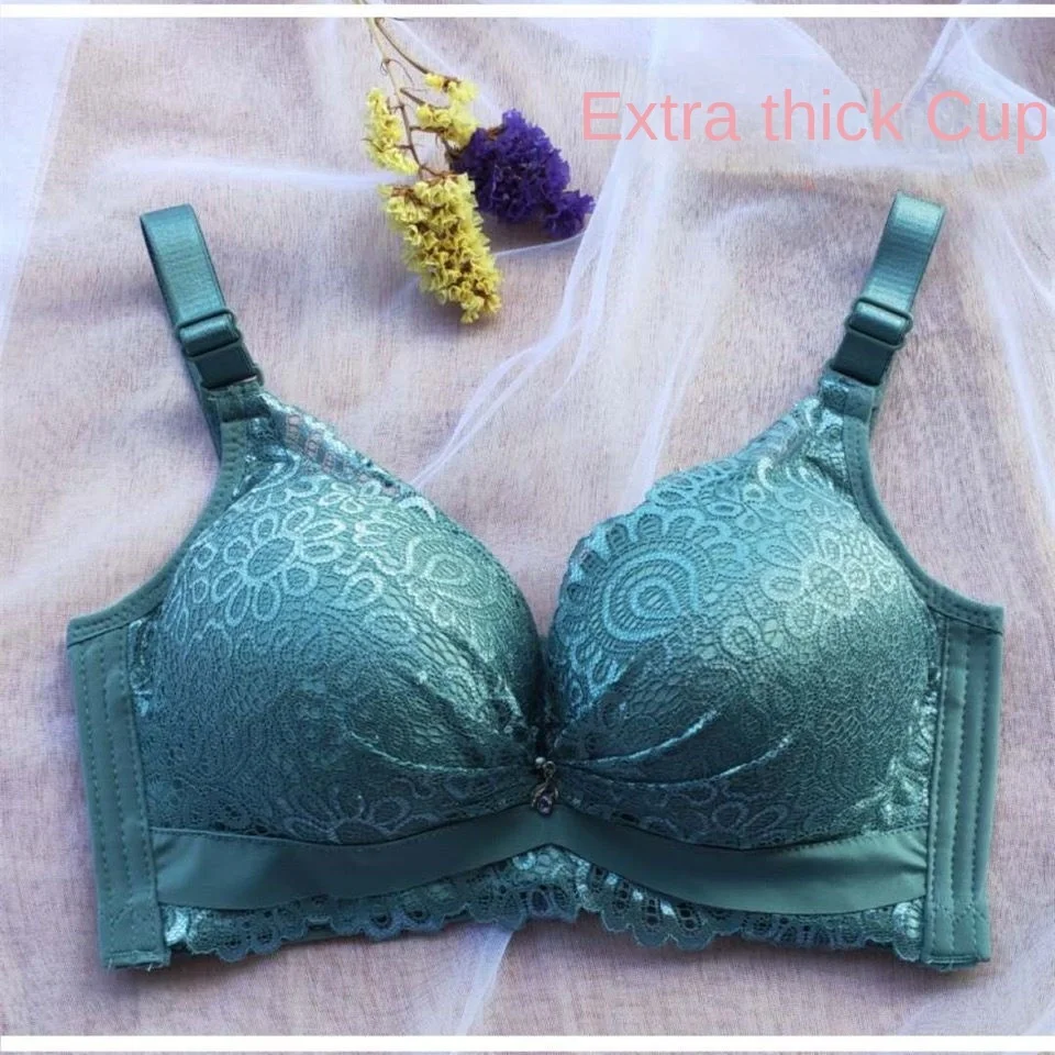 

Нижнее белье для женщин, маленькая грудь 8 см, без пустой чашки, без стального кольца, плотное и присборенное, очень толстое