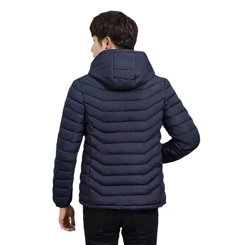 Мужская модная куртка с капюшоном на хлопковой подкладке новая зимняя