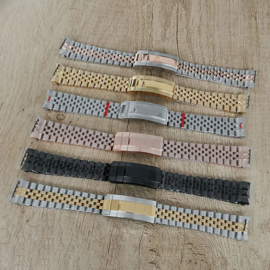 SUB Steel Watch Strap 20mm 5 Baht with Single Folding Buckle Fits Our SUB 40mm Case Watch Accessories