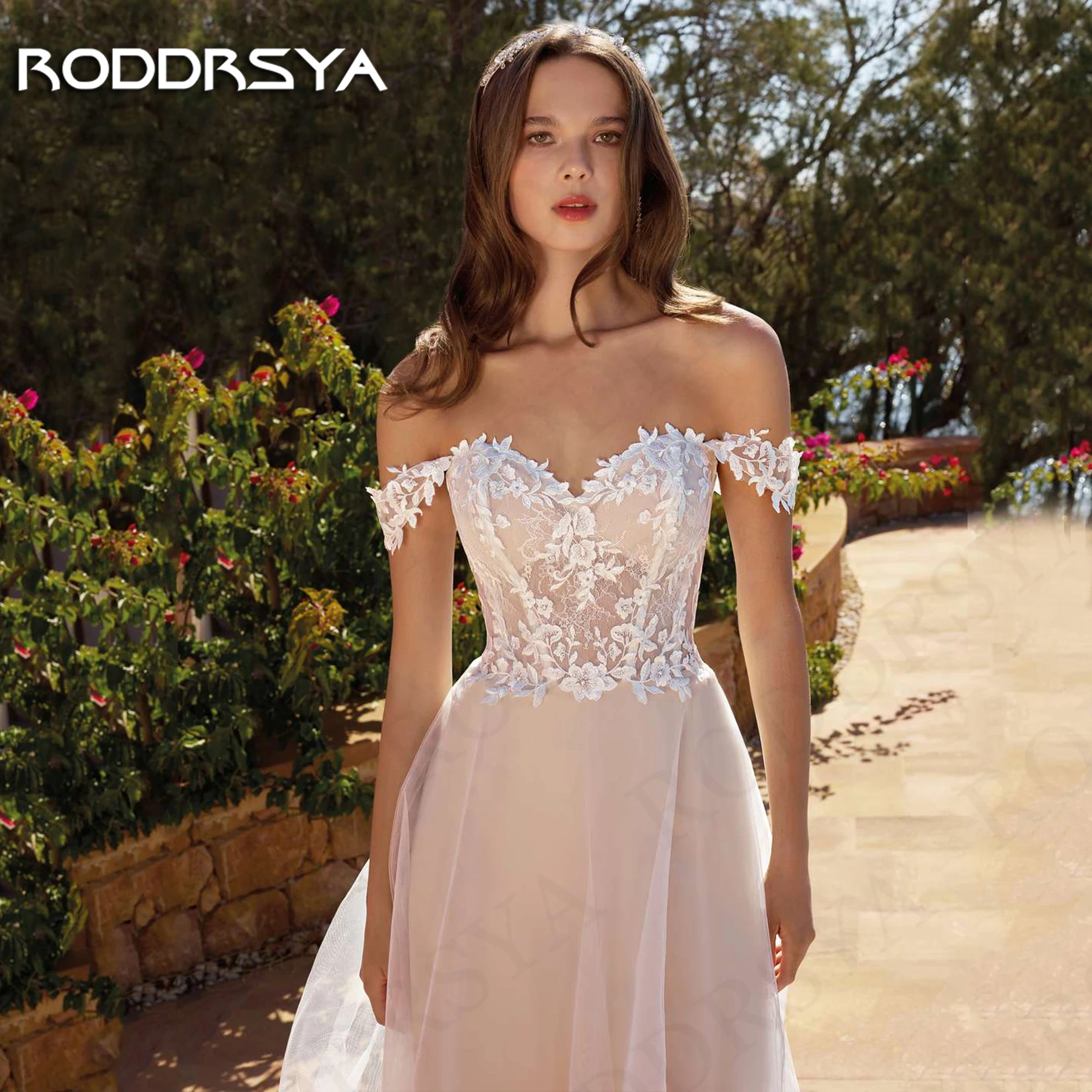 Свадебное платье RODDRSYA кружево сердцевидный вырез