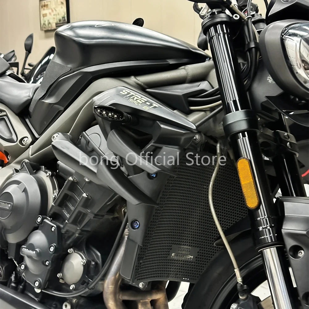 Фото Для Triumph Street Triple 765 R/RS 660 S 2020-2022: боковые спойлеры, передние спойлеры, нижние спойлеры-флаки. №5
