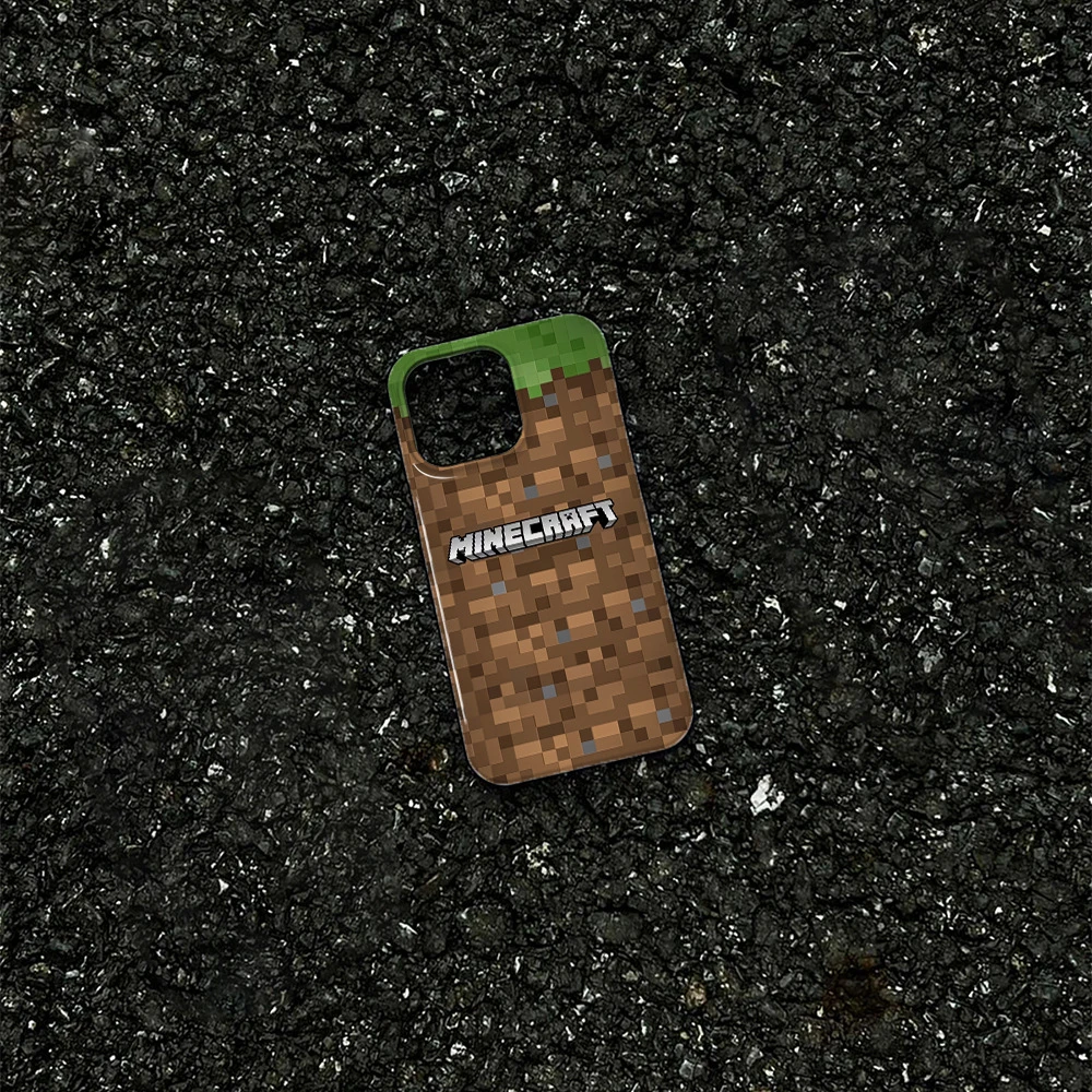 Фото Чехол для телефона Game M-Minecraft Movie для iPhone 17 16 15 14 13 12 11 Pro Max Plus Mini, мягкий, черный №1