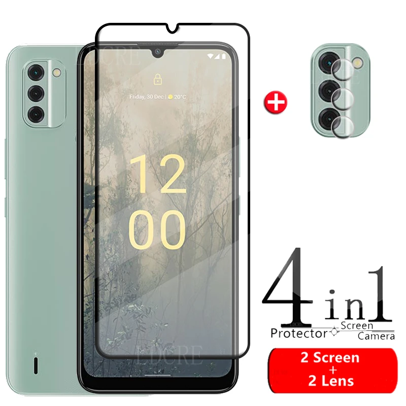 

4-in-1 For Nokia C31 Glass For Nokia C31 Tempered Glass HD Screen Protector Protective Camera Film For Nokia C 31 C31 Lens Glass