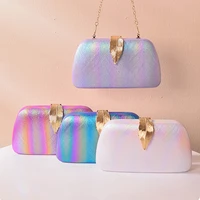 rainbow clutches bag for woman multicolored bridesmaid wedding purse female party bag evening clutch for women