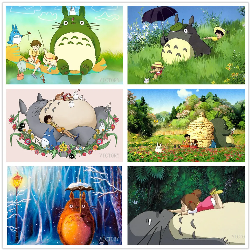 

My Neighbor Totoro 5D Diy Diamond Painting Rhinestones Mosaic Needlework Full Diamond Embroidery Cross Stitch Accessories Decor