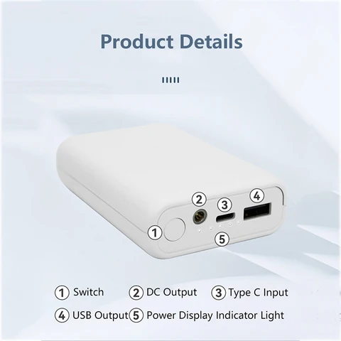 10000 мАч Power Bank 12 В постоянного тока портативное зарядное устройство Powerbank для iPhone Samsung Xiaomi крутой жилет с подогревом куртка внешний аккумулятор