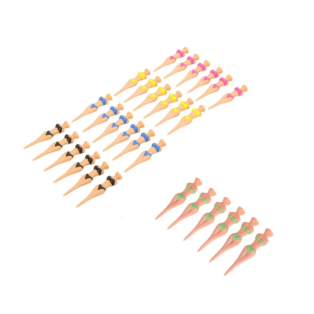 

6 Pieces Plastic Tee Sporting Accessories Ball Holder Golf Supplies Special Design Sweet Gift Craftsmanship Stable Structure